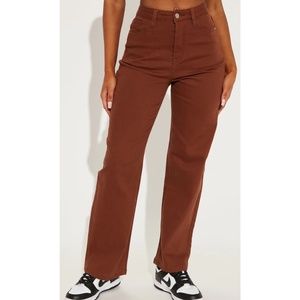 High Rise Straight Leg Jeans